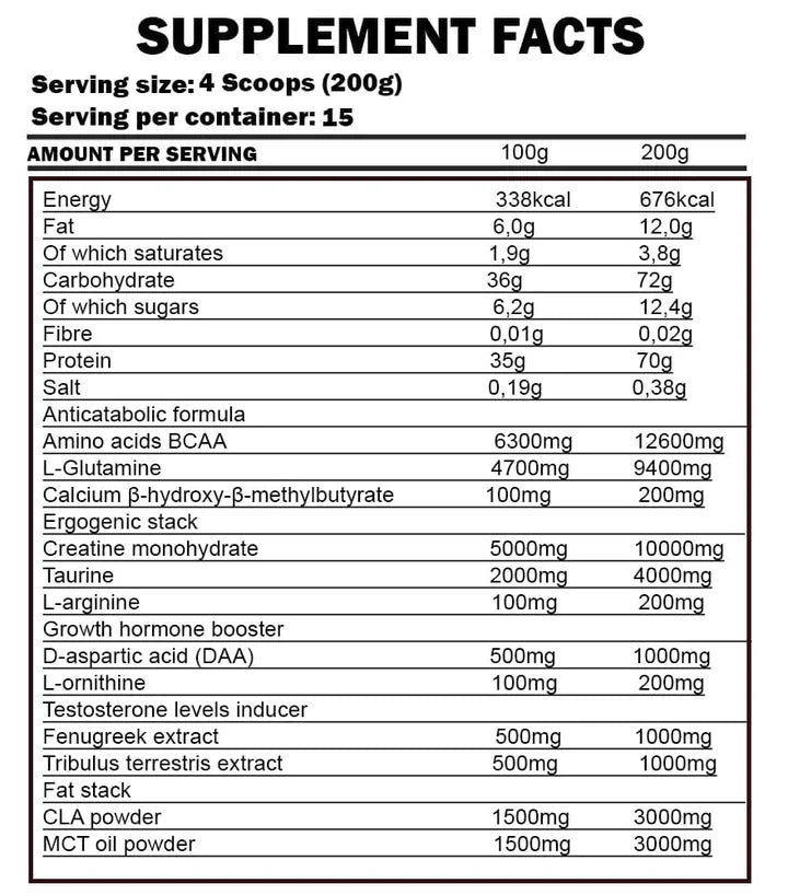 Kevin Levrone Signature Series Gold Lean Mass 3kg Chocolate Flavour