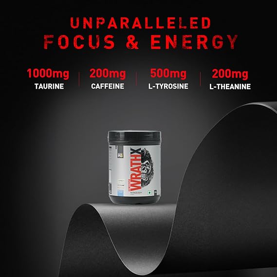 MuscleBlaze Pre Workout WrathX, 340 g (0.75 lb)- 20 Servings