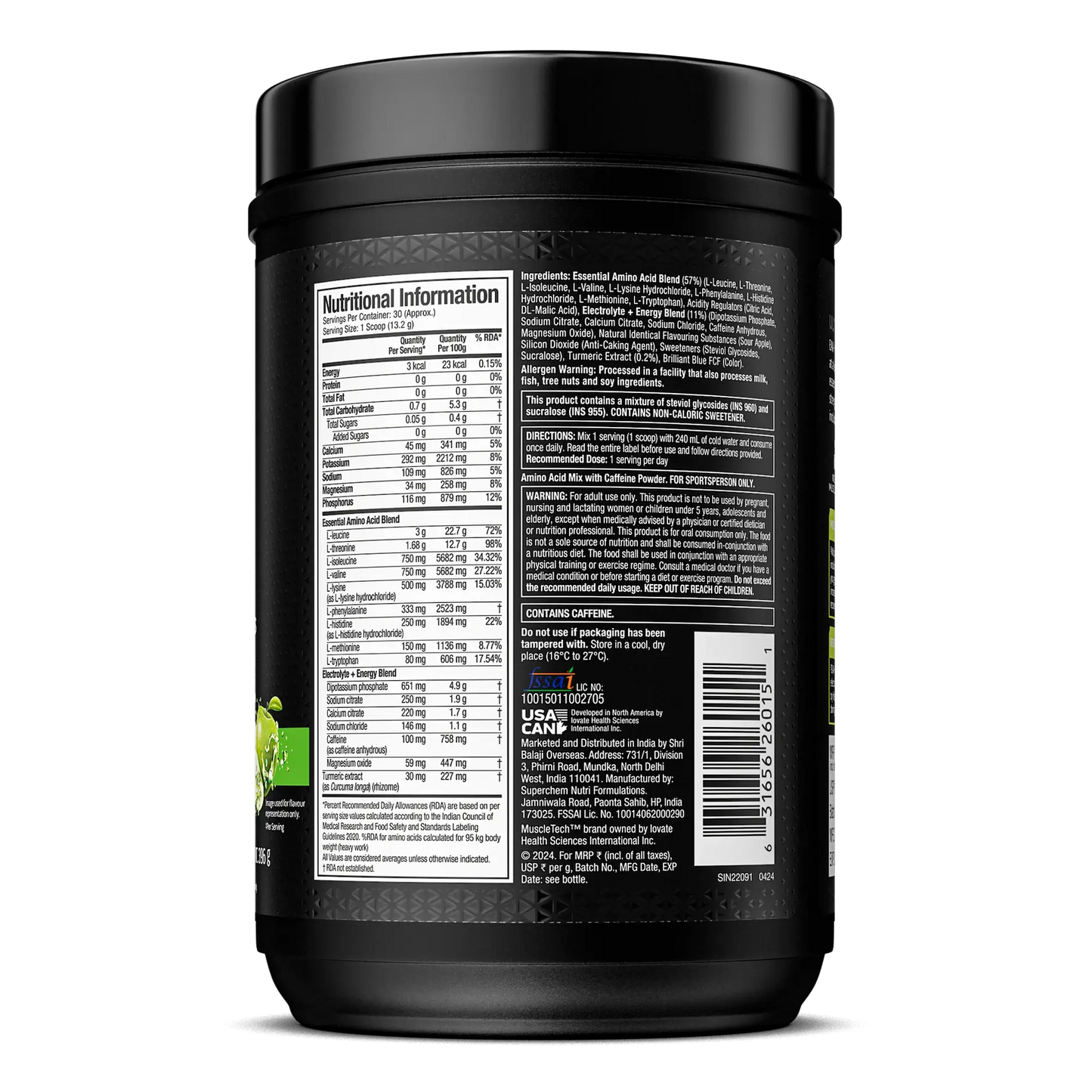 Muscletech EAA+Energy Essential Amino Acids + Caffeine