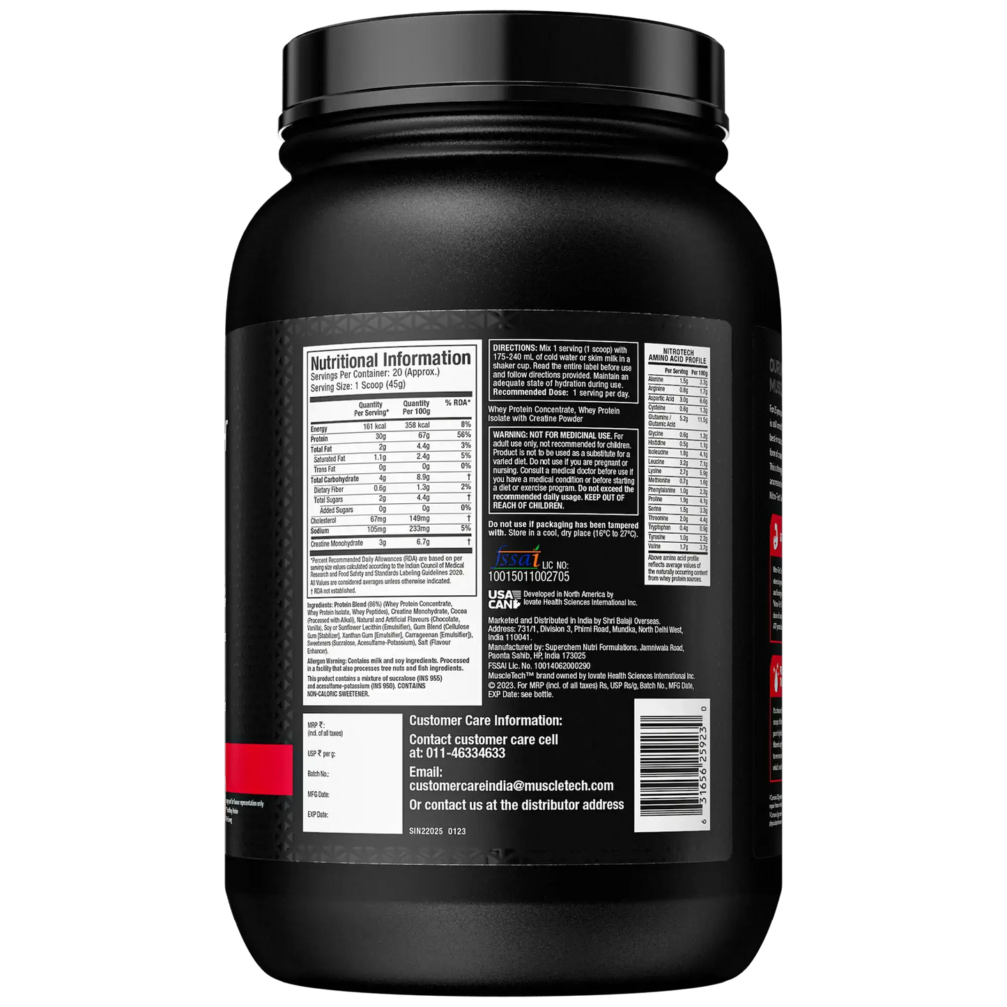 Muscletech Nitrotech Whey Protein Powder