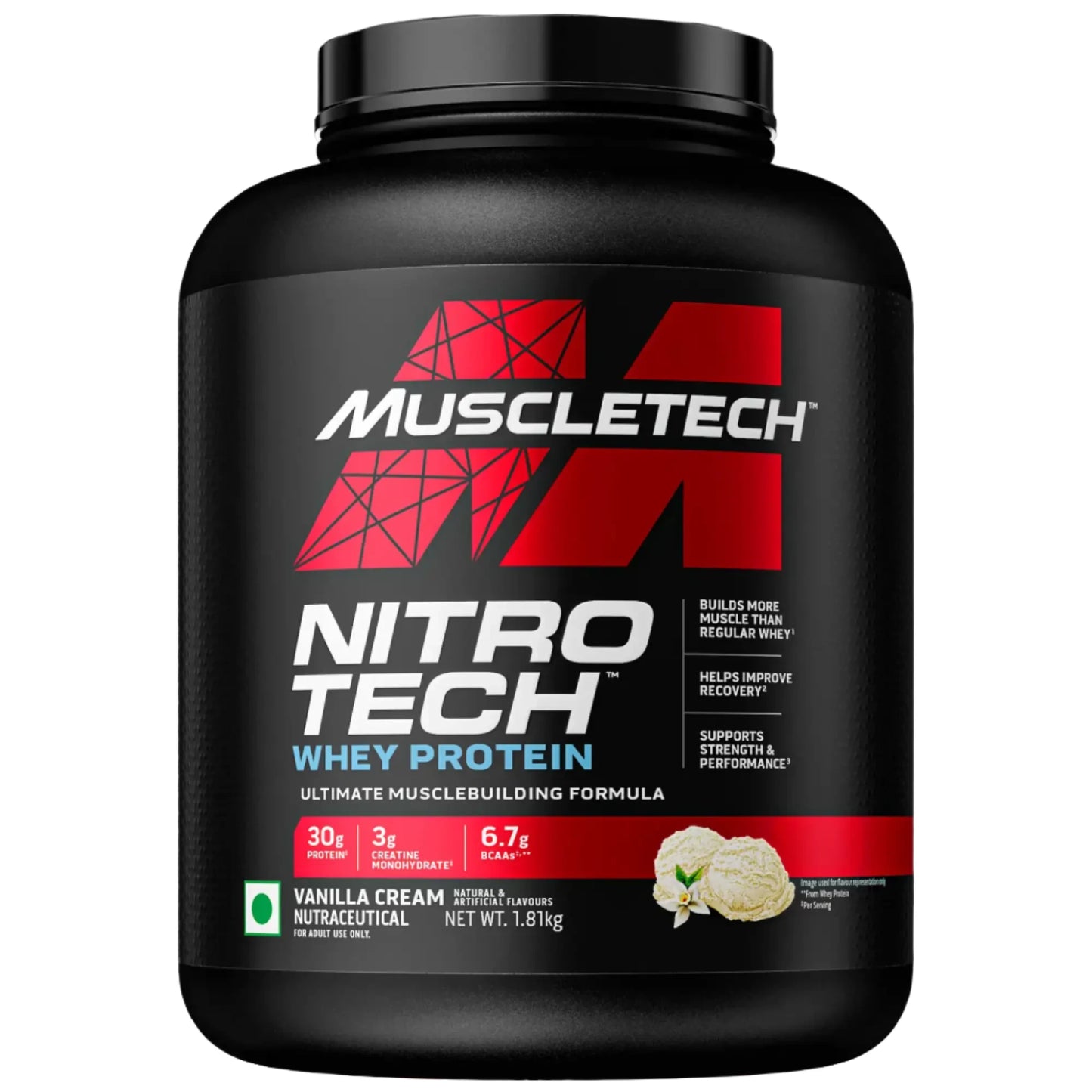 Muscletech Nitrotech Whey Protein Vanilla Cream 1.8kg