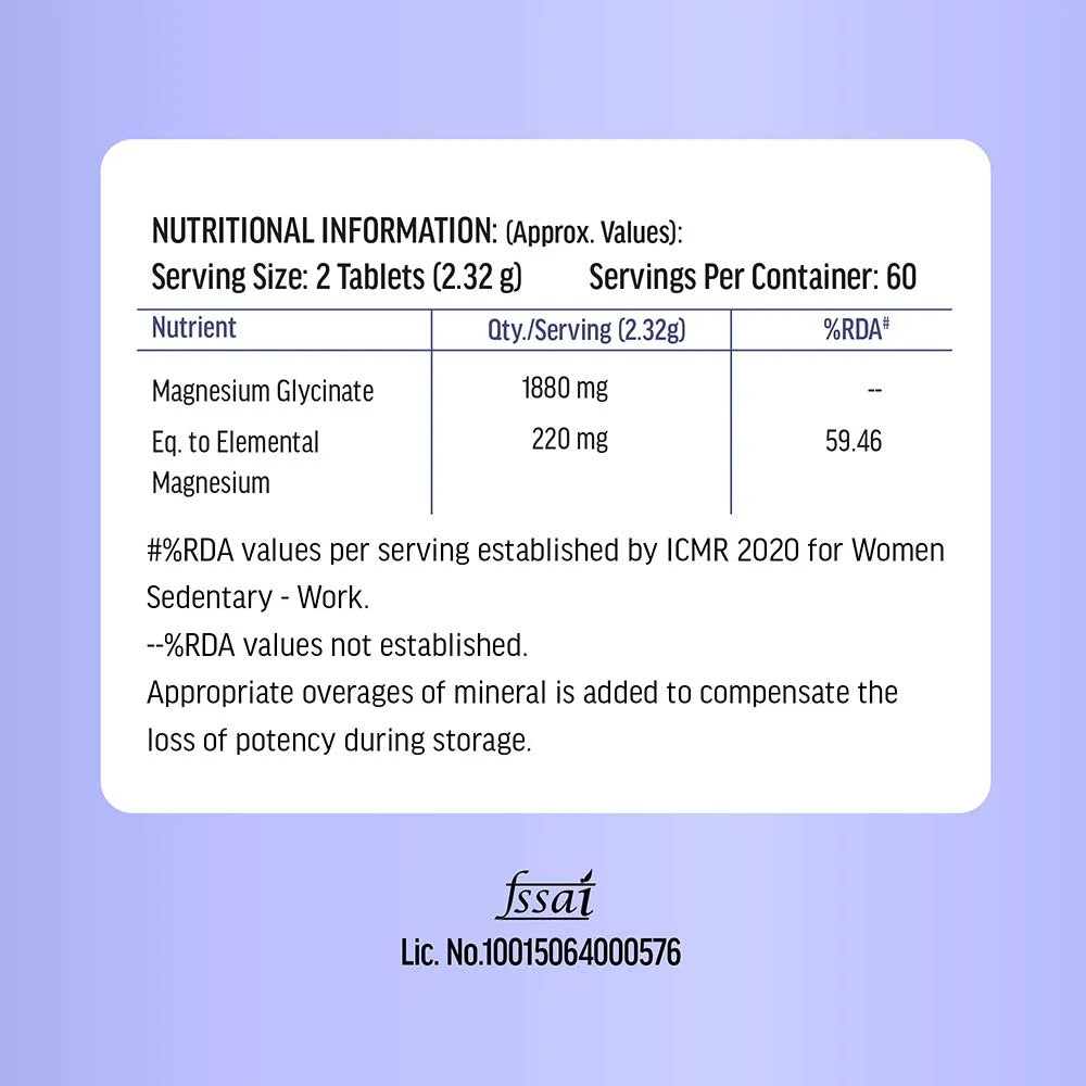 HK vitals 100% Magnesium Glycinate
