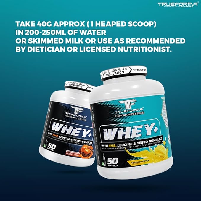 Trueforma® Performance Whey+ With Natural Testo Complex Advanced Whey Protein with HMB, Leucine & Testo Complex