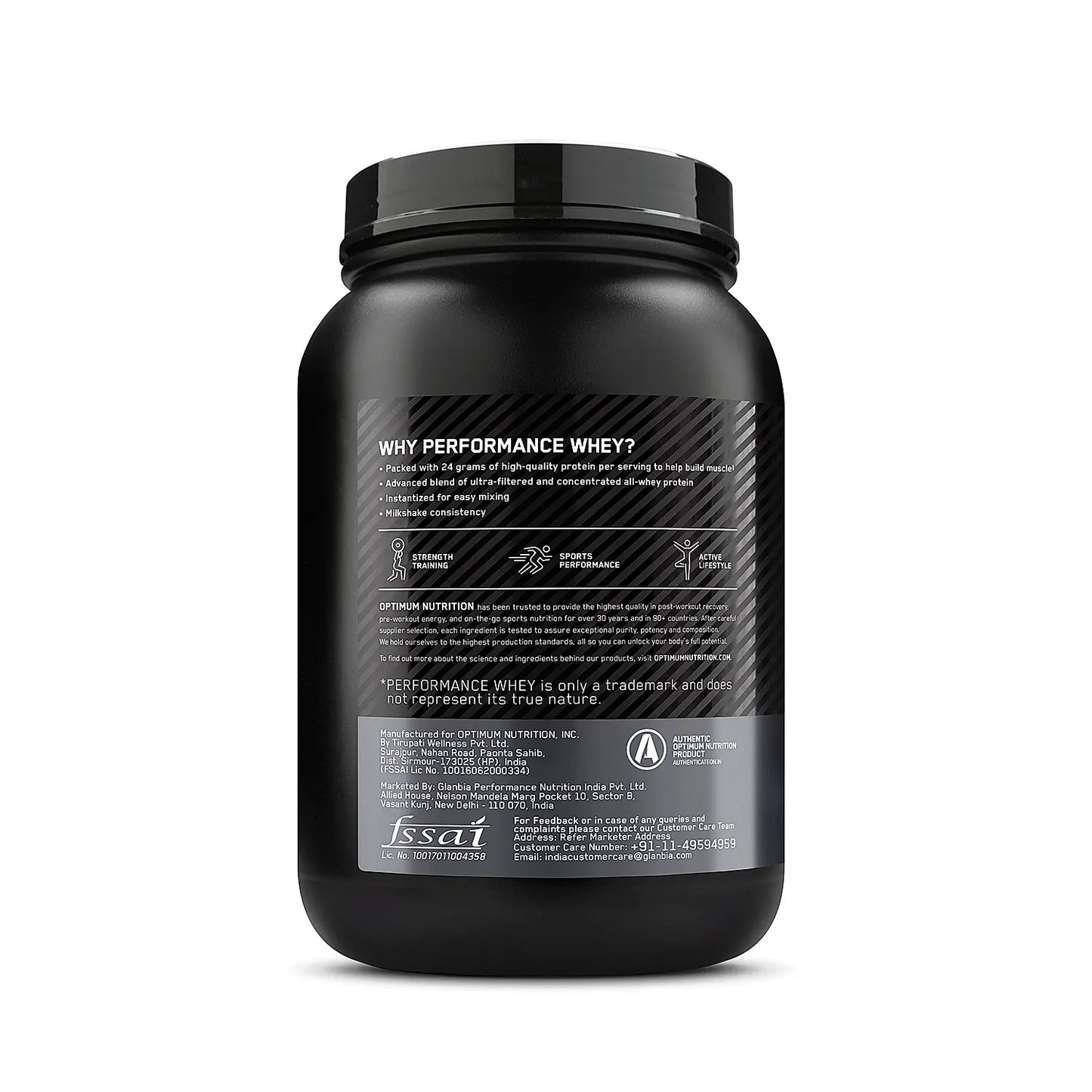 Optimum Nutrition Performance Whey Chocolate Milkshake Flavor