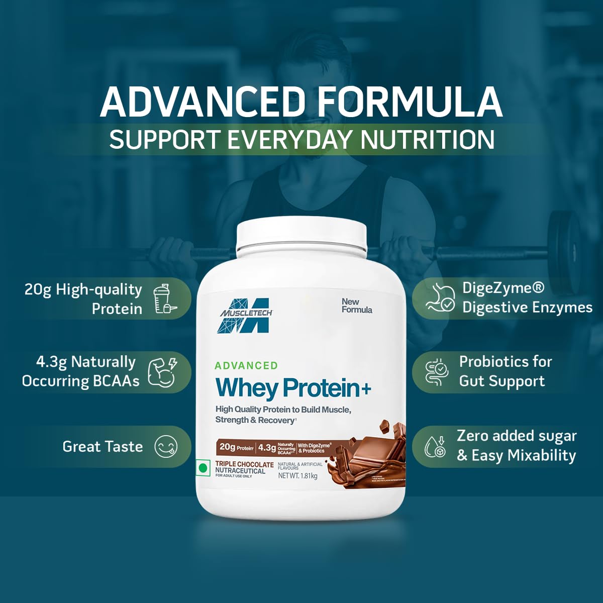 Muscletech  Advanced Whey Protein+ 1.8kg