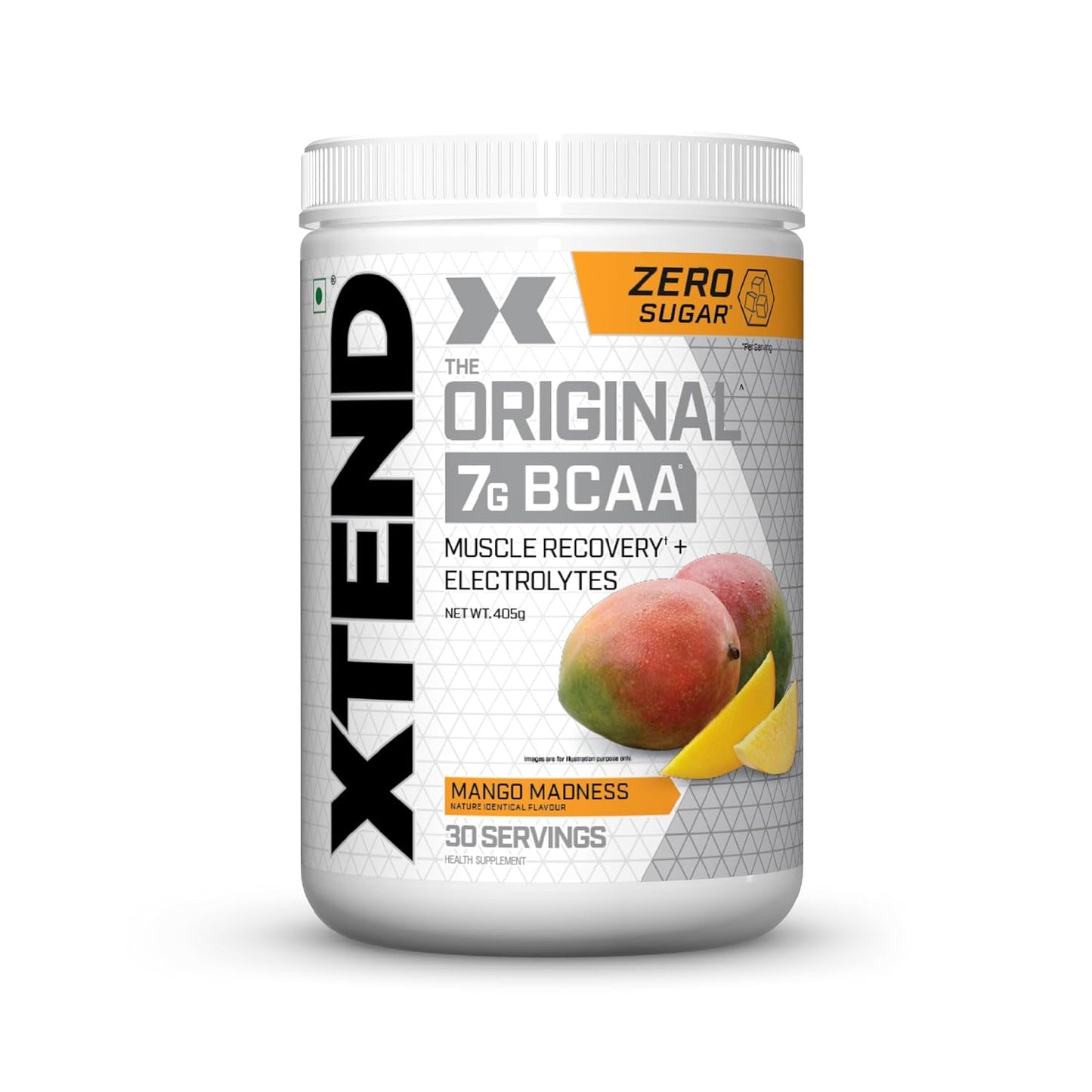 Scivation Xtend BCAAs Powder for Adults (Pre-Workout, 7g BCAAs, 0g Carbs,Sugar & Calories, 3.5 Leucine, 2.5g L-Glutamine, 1g Citrulline Malate) - 420gm, 30 Servings