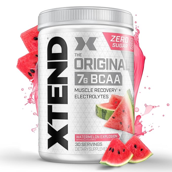 Scivation Xtend BCAAs Powder for Adults (Pre-Workout, 7g BCAAs, 0g Carbs,Sugar & Calories, 3.5 Leucine, 2.5g L-Glutamine, 1g Citrulline Malate) - 420gm, 30 Servings