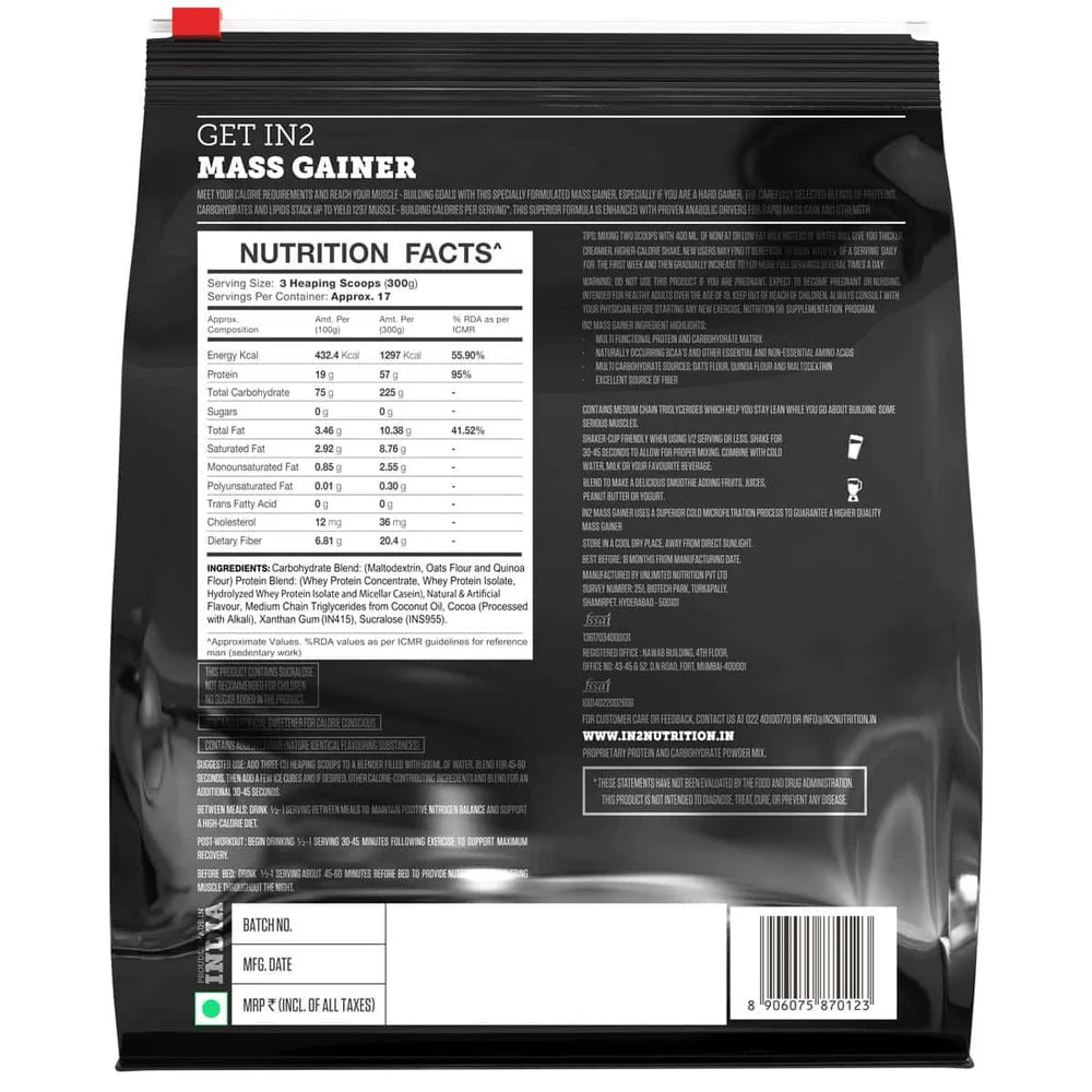 IN2 Mass Gainer Rich Chocolate