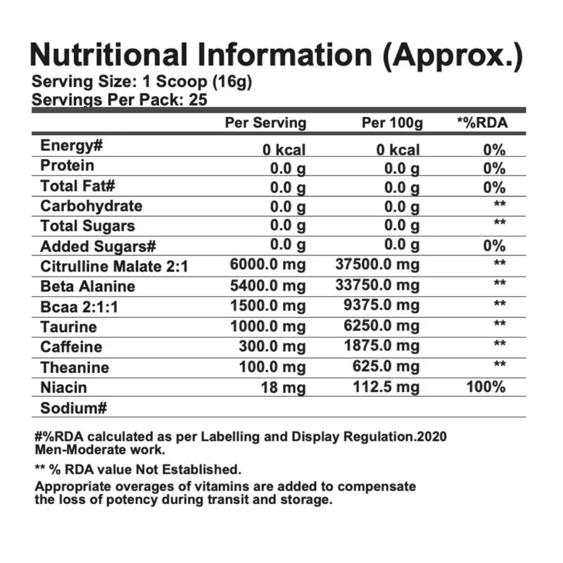 Gibbon JOLT Xtreme  Pre-Workout 400g