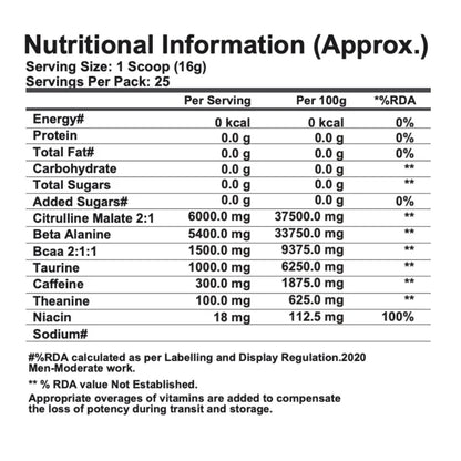 Gibbon JOLT Xtreme  Pre-Workout 400g