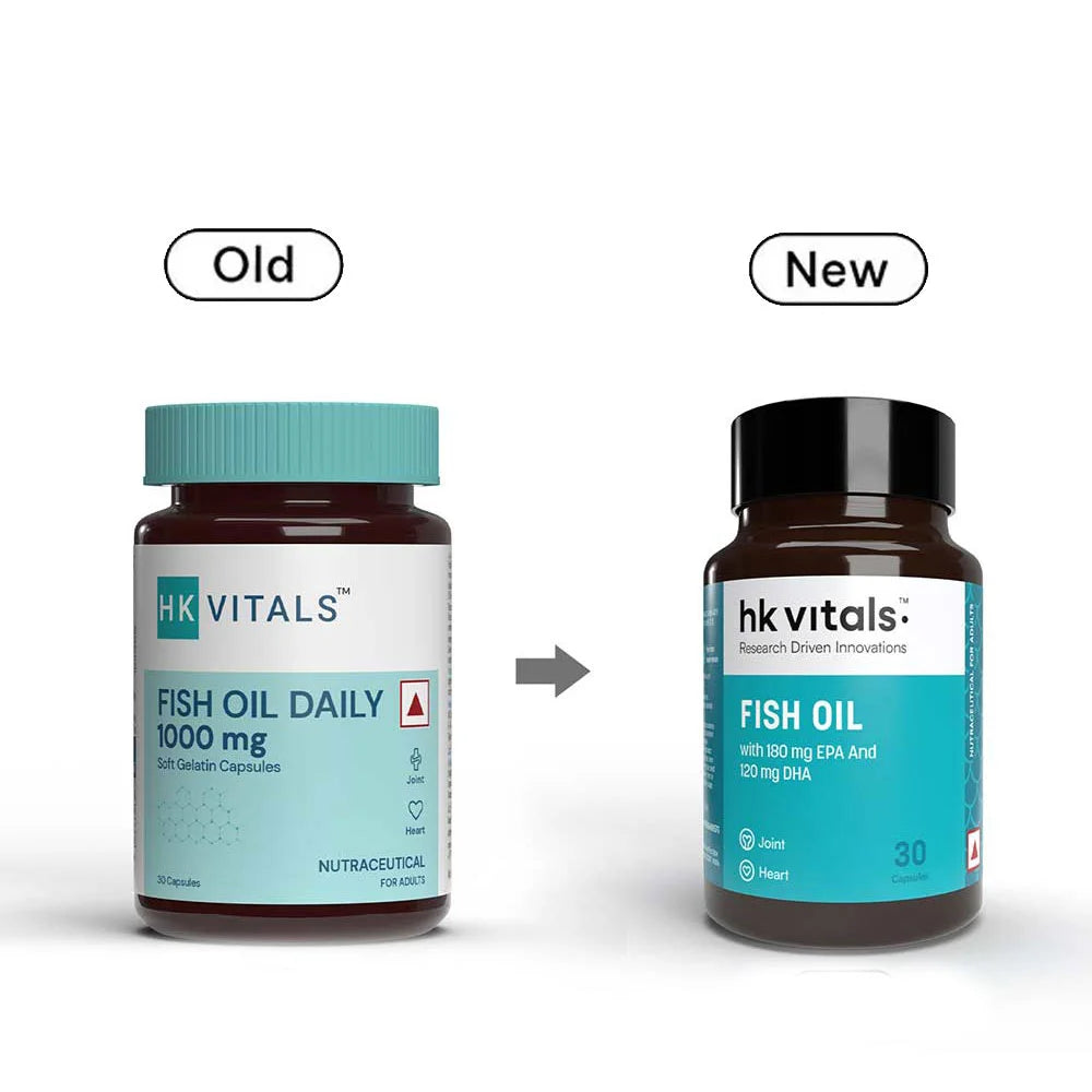 HealthKart HK Vitals Fish Oil 1000mg with 180mg EPA and 120mg DHA