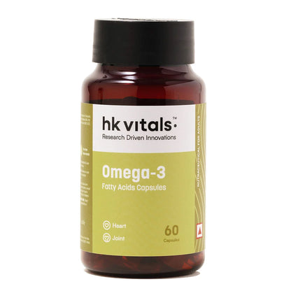 HealthKart HK Vitals Omega 3 1000mg with 180mg EPA and 120mg DHA, 60 capsules