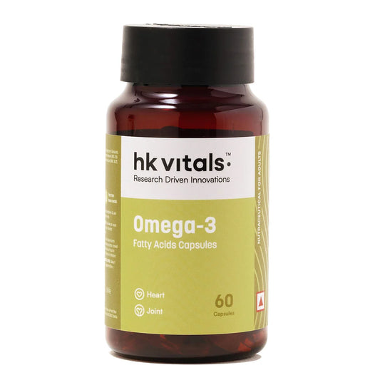HealthKart HK Vitals Omega 3 1000mg with 180mg EPA and 120mg DHA, 60 capsules