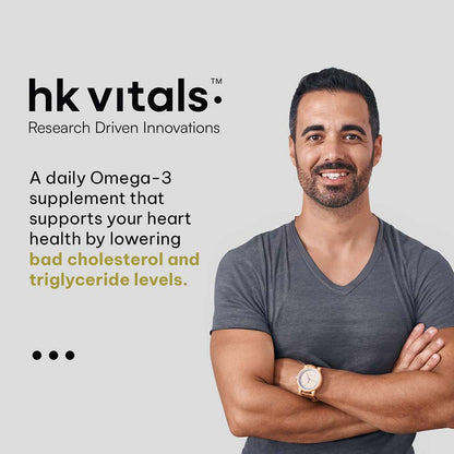 HealthKart HK Vitals Omega 3 1000mg with 180mg EPA and 120mg DHA, 60 capsules