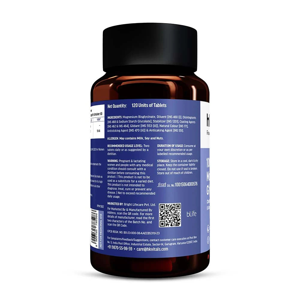 HK vitals 100% Magnesium Glycinate