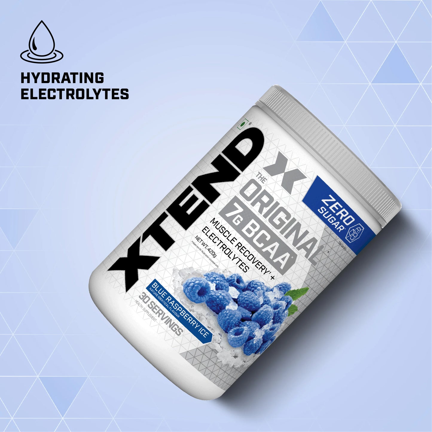 Scivation Xtend BCAAs Powder for Adults (Pre-Workout, 7g BCAAs, 0g Carbs,Sugar & Calories, 3.5 Leucine, 2.5g L-Glutamine, 1g Citrulline Malate) - 420gm, 30 Servings